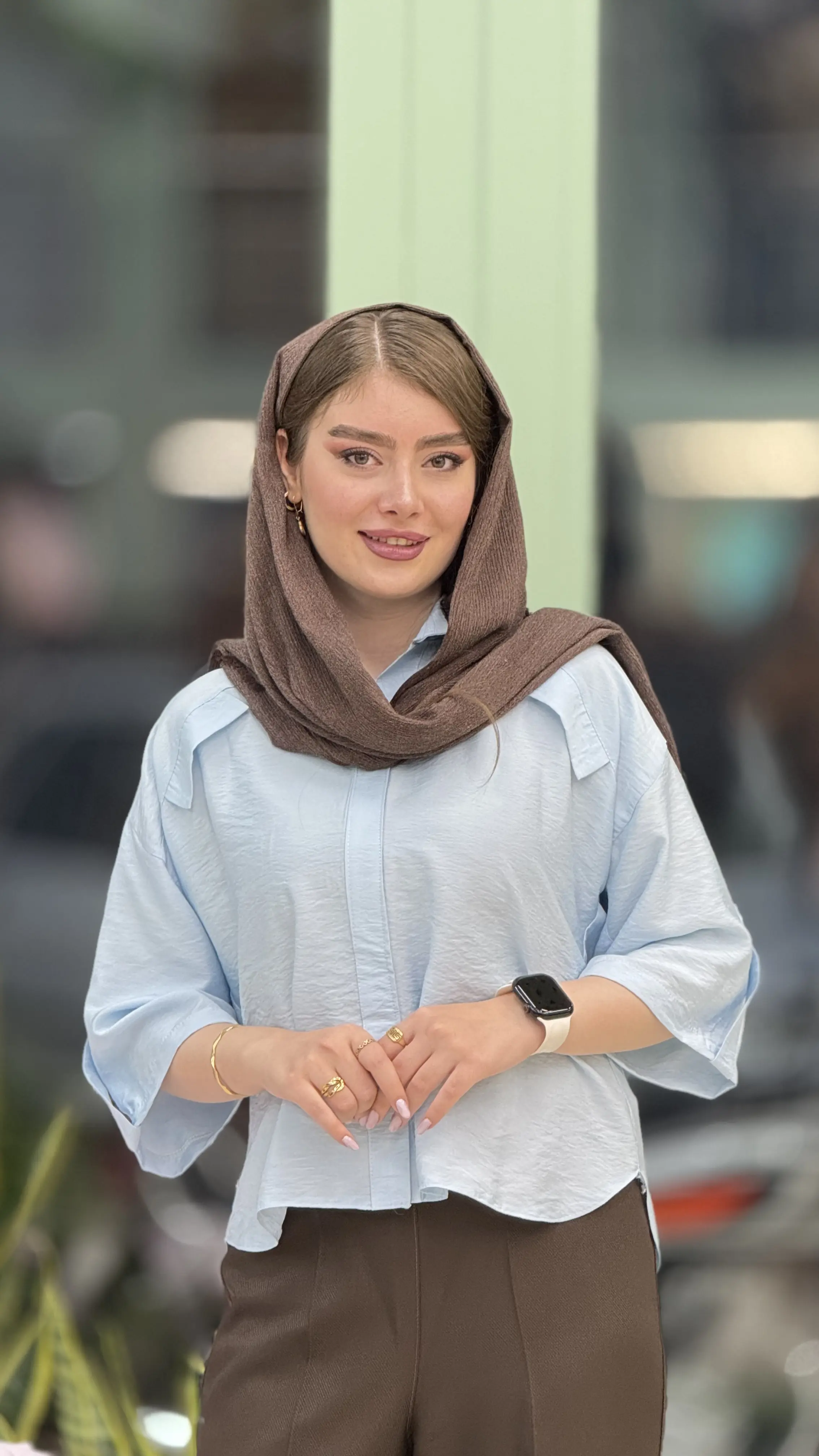 شومیز کوتاه سیلک مودال